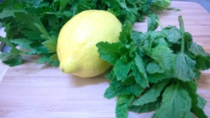 Parsley, mint and lemon