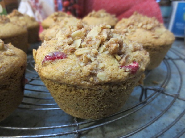 Yum, Gluten Free, Cranberry, Millet & Oat, Crumb Topped Muffins